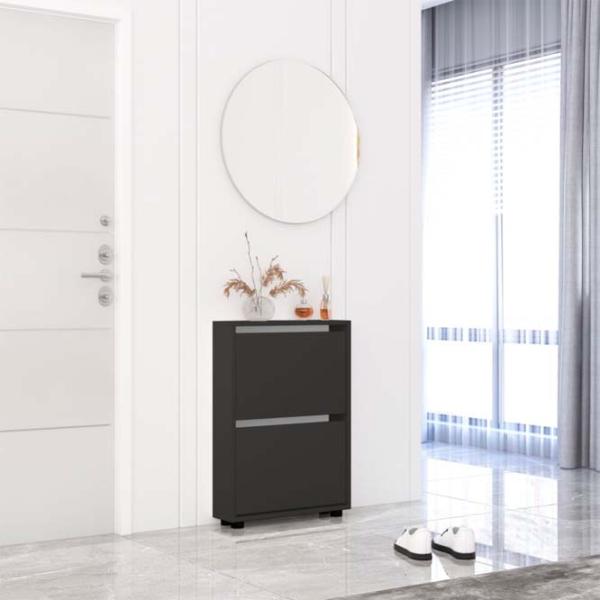 Dulap pentru încălțăminte Mobildor-Lux LEO Slim 86 x 50 x 16 /Anthracite /Anthracite photo 2 Dulap pentru încălțăminte Mobildor-Lux LEO Slim 86 x 50 x 16 /Anthracite /Anthracite photo 2