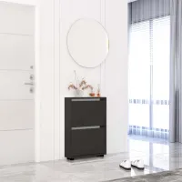 Dulap pentru încălțăminte Mobildor-Lux LEO Slim 86 x 50 x 16 /Anthracite /Anthracite photo 2