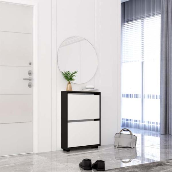 Обувной шкаф Mobildor-Lux LEO Slim 86 x 50 x 16см /Anthracite /Антрацит photo 2