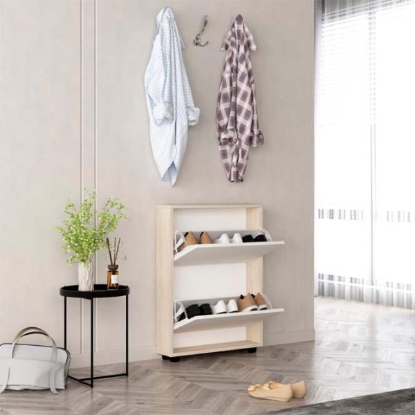 Dulap pentru încălțăminte Mobildor-Lux LEO Slim 86 x 50 x 16 /Sonoma /Sonoma photo 2