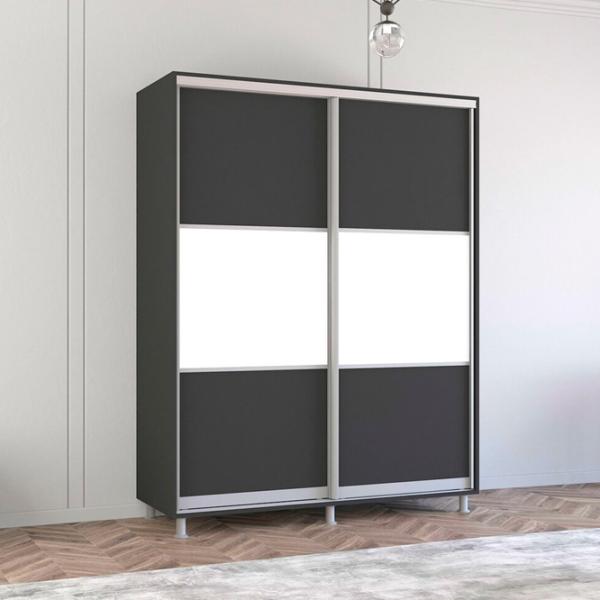 Шкаф Mobildor-Lux Aron K 180 x 60см x 200 / ЛДСП / Antracit photo 2