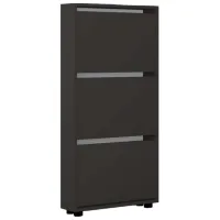 Dulap pentru încălțăminte Mobildor-Lux LEO Slim 125 x 60 x 16 /Anthracite /Anthracite
