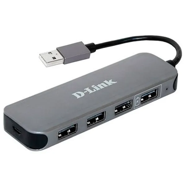 Adaptor Hub D-Link DUB-H4/E1A USB Type-A / Gray photo 1
