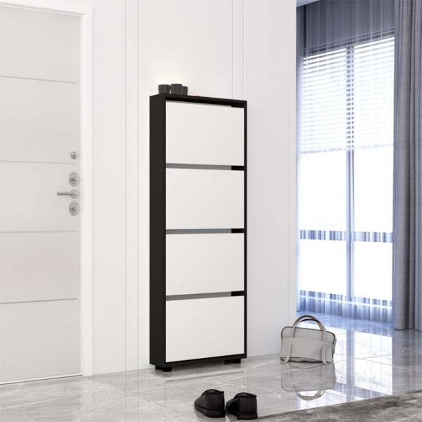 Dulap pentru încălțăminte Mobildor-Lux LEO Slim 164 x 60 x 16 /Anthracite /Anthracite photo 2 Dulap pentru încălțăminte Mobildor-Lux LEO Slim 164 x 60 x 16 /Anthracite /Anthracite photo 2