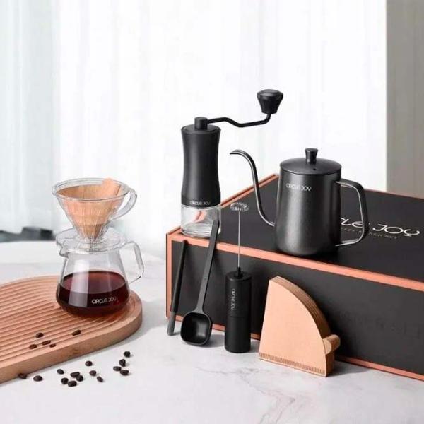 Set pentru prepararea cafelei Circle Joy Pour Over Manual Coffee Maker Set 9 in 1  / / Black photo 2