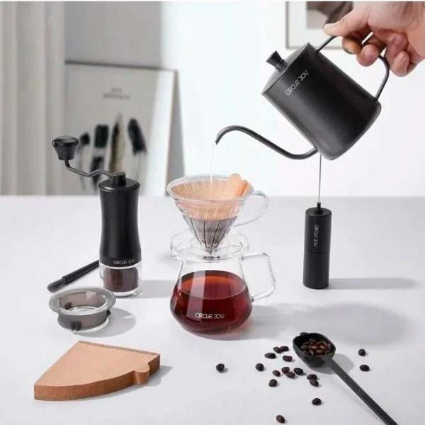 Set pentru prepararea cafelei Circle Joy Pour Over Manual Coffee Maker Set 9 in 1  / / Black photo 3