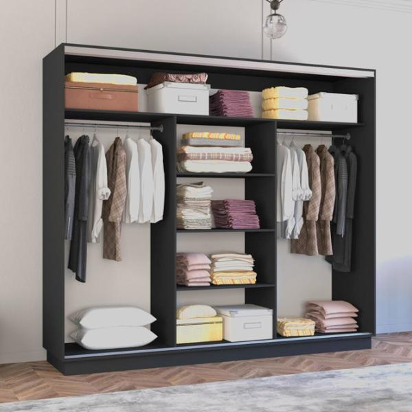 Dulap Mobildor-Lux Fox 270 x 60 x 240 / PAL / Antracit photo 2