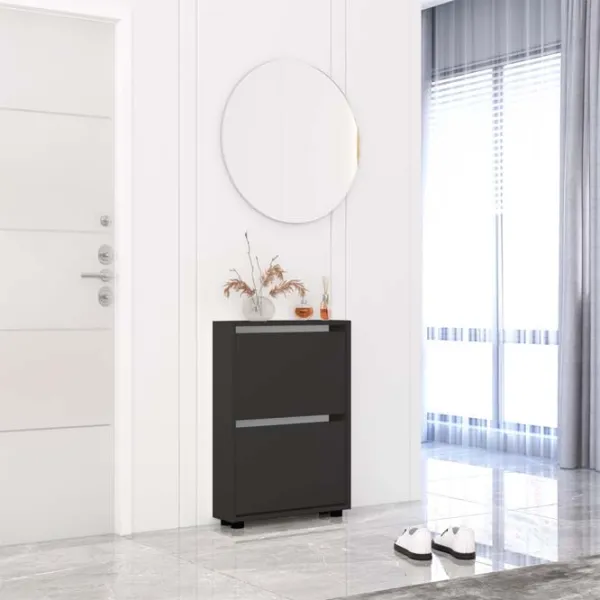 Обувной шкаф Mobildor-Lux LEO Slim 86 x 60 x 16см /Anthracite /Антрацит photo 2