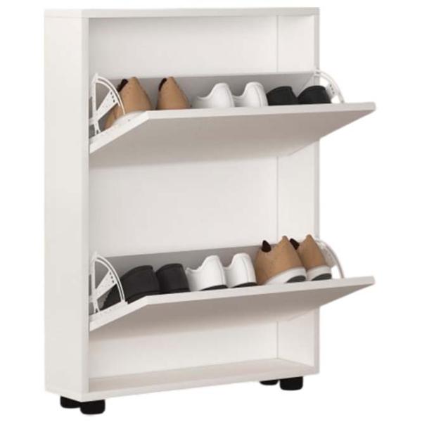 Dulap pentru încălțăminte Mobildor-Lux LEO Slim 86 x 60 x 16 /White /White photo 1