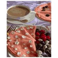 Картина по номерам Strateg Блинчики с фруктами с лаком GS1265 50 x 40 см / Вертикальная