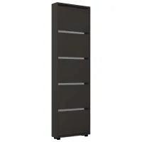 Dulap pentru încălțăminte Mobildor-Lux LEO Slim 203 x 60 x 16 /Anthracite /Anthracite