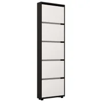 Dulap pentru încălțăminte Mobildor-Lux LEO Slim 203 x 60 x 16 /Anthracite /Anthracite