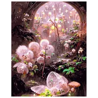 Картина по номерам Strateg Фантастические цветы GS1022 50 x 40 см / Вертикальная