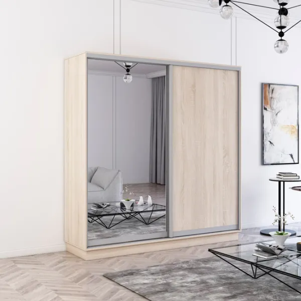 Шкаф Mobildor-Lux Fox 220 x 60см x 240 / ЛДСП / Sonoma photo 3