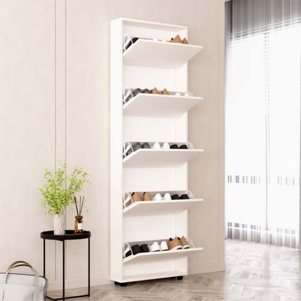 Обувной шкаф Mobildor-Lux LEO Slim 203 x 60 x 16см /White /Белый photo 2 Обувной шкаф Mobildor-Lux LEO Slim 203 x 60 x 16см /White /Белый photo 2