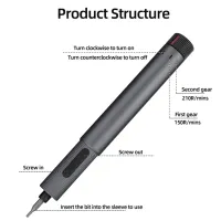 Șurubelnița cu acumulator Xiaomi Duka AtuMan E2 Electric Double-Gear Cantitatea în set: 25 photo 10