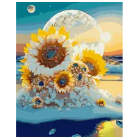 Картина по номерам Strateg Подсолнечники GS1029 50 x 40 см / Вертикальная