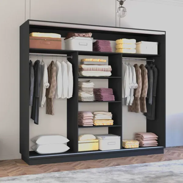 Шкаф Mobildor-Lux Fox 240 x 60см x 240 / ЛДСП / Antracit photo 3