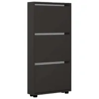 Dulap pentru încălțăminte Mobildor-Lux LEO Slim 125 x 70 x 16 /Anthracite /Anthracite