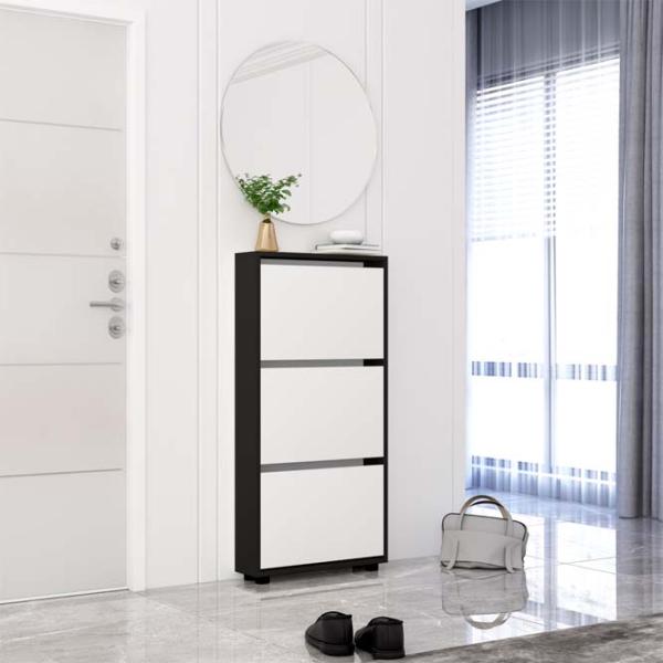 Dulap pentru încălțăminte Mobildor-Lux LEO Slim 125 x 70 x 16 /Anthracite /Anthracite photo 2 Dulap pentru încălțăminte Mobildor-Lux LEO Slim 125 x 70 x 16 /Anthracite /Anthracite photo 2