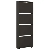 Dulap pentru încălțăminte Mobildor-Lux LEO Slim 164 x 70 x 16 /Anthracite /Anthracite