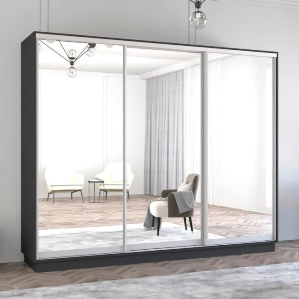 Шкаф Mobildor-Lux Fox 340 x 60см x 200 / ЛДСП / Antracit photo 3