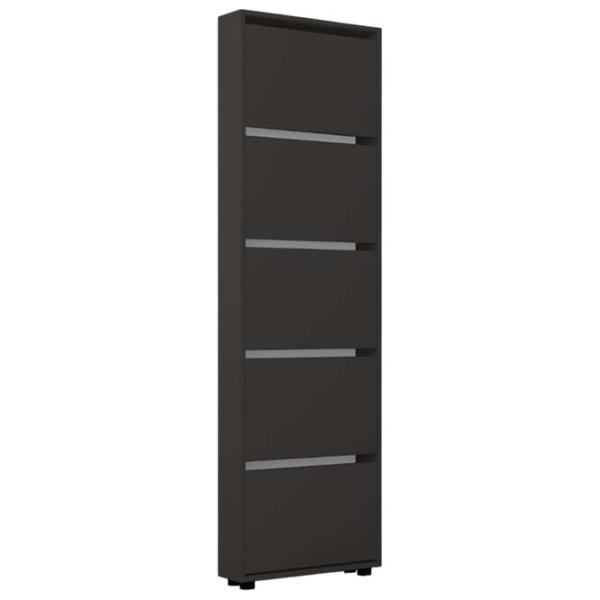 Dulap pentru încălțăminte Mobildor-Lux LEO Slim 203 x 70 x 16 /Anthracite /Anthracite photo 1