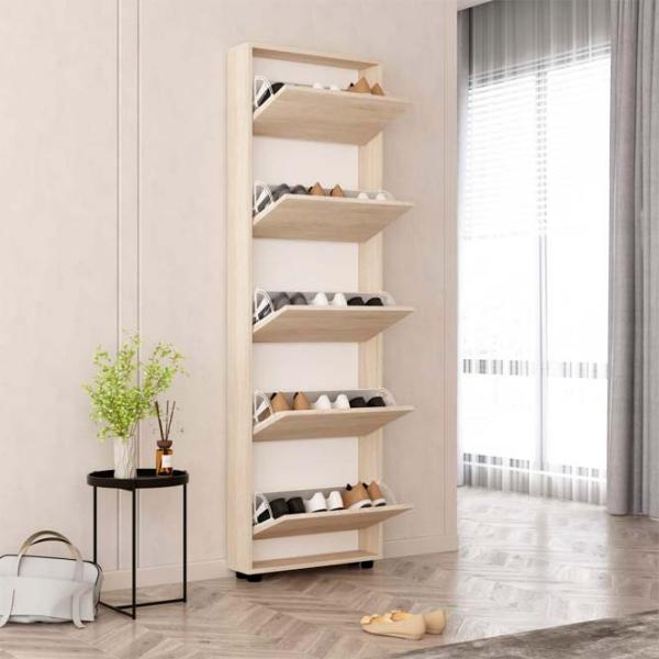Обувной шкаф Mobildor-Lux LEO Slim 203 x 70 x 16см /Sonoma /Сонома photo 2 Обувной шкаф Mobildor-Lux LEO Slim 203 x 70 x 16см /Sonoma /Сонома photo 2