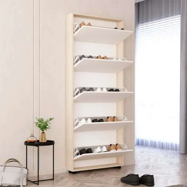 Обувной шкаф Mobildor-Lux LEO Slim 203 x 70 x 16см /Sonoma /Сонома photo 2 Обувной шкаф Mobildor-Lux LEO Slim 203 x 70 x 16см /Sonoma /Сонома photo 2