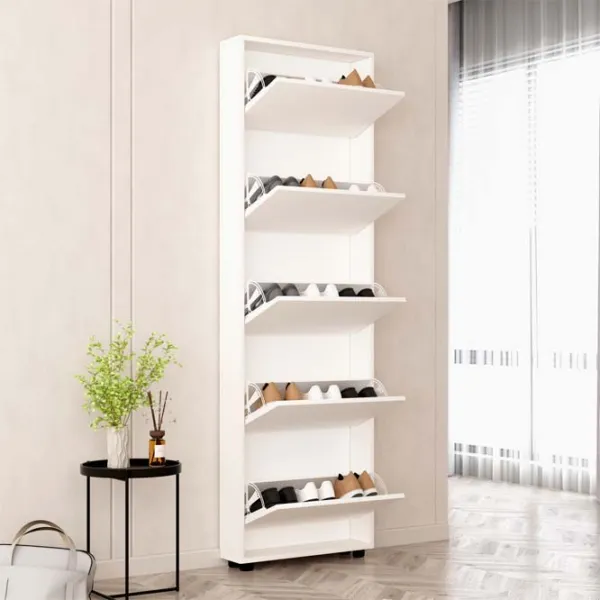 Обувной шкаф Mobildor-Lux LEO Slim 203 x 70 x 16см /White /Белый photo 2 Обувной шкаф Mobildor-Lux LEO Slim 203 x 70 x 16см /White /Белый photo 2