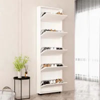 Обувной шкаф Mobildor-Lux LEO Slim 203 x 70 x 16см /White /Белый photo 2