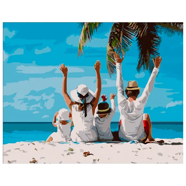 Pictură pe numere Strateg Vacanța în familie HH003 50 x 40 cm / Orizontală photo 1 Pictură pe numere Strateg Vacanța în familie HH003 50 x 40 cm / Orizontală photo 1
