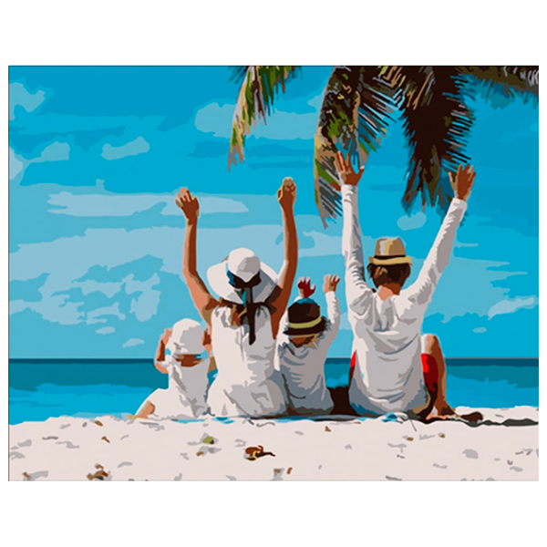 Pictură pe numere Strateg Vacanța în familie HH003 50 x 40 cm / Orizontală photo 1 Pictură pe numere Strateg Vacanța în familie HH003 50 x 40 cm / Orizontală photo 1