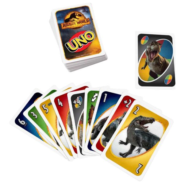 Настольная игра Mattel Jurassic World 7+/ Uno photo 1