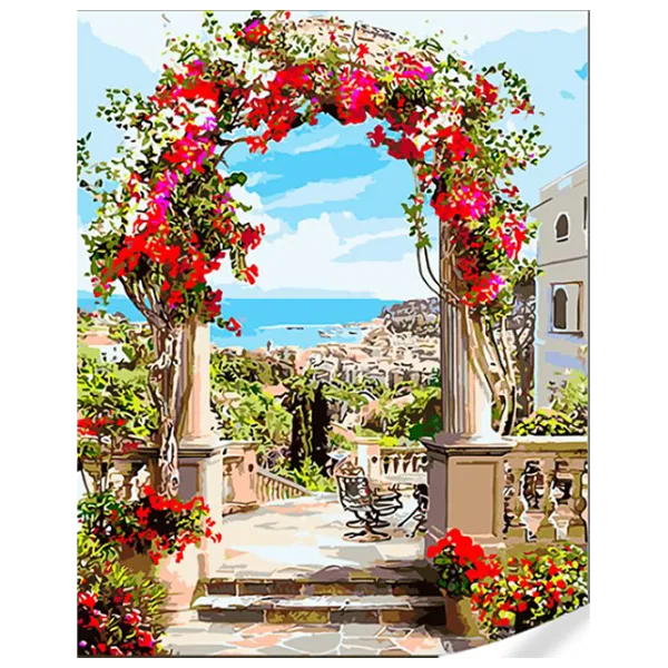 Pictură pe numere Strateg Arca de flori GS1602 50 x 40 cm / Verticală photo 1