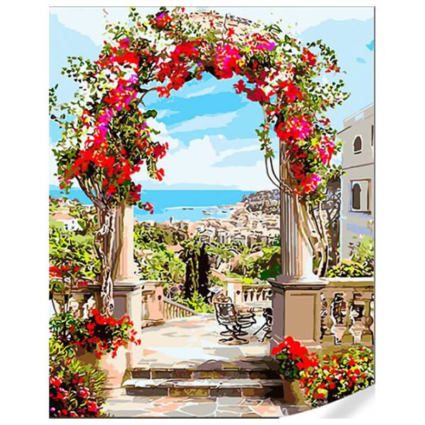 Pictură pe numere Strateg Arca de flori GS1602 50 x 40 cm / Verticală photo 1