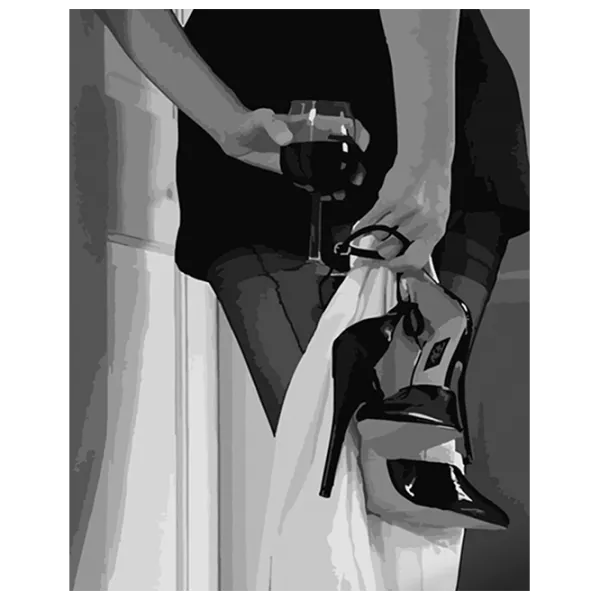 Pictură pe numere Strateg Femeie cu un pahar de vin HH039 50 x 40 cm / Verticală photo 1 Pictură pe numere Strateg Femeie cu un pahar de vin HH039 50 x 40 cm / Verticală photo 1