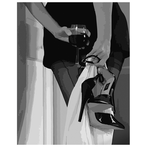Pictură pe numere Strateg Femeie cu un pahar de vin HH039 50 x 40 cm / Verticală photo 1 Pictură pe numere Strateg Femeie cu un pahar de vin HH039 50 x 40 cm / Verticală photo 1