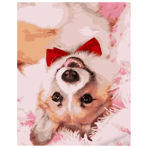 Pictură pe numere Strateg Corgi cu cravată HH012 50 x 40 cm / Verticală photo 1 Pictură pe numere Strateg Corgi cu cravată HH012 50 x 40 cm / Verticală photo 1