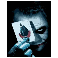 Картина по номерам Strateg Джокер с картой HH071 50 x 40 см / Вертикальная