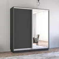 Шкаф Mobildor-Lux Fox 200 x 60см x 230 / ЛДСП / Antracit photo 3