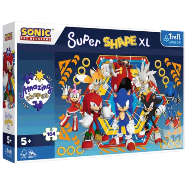 Puzzle Trefl Sonic The Hedgehog 5+/ Количество деталей: 104 photo 1 Puzzle Trefl Sonic The Hedgehog 5+/ Количество деталей: 104 photo 1