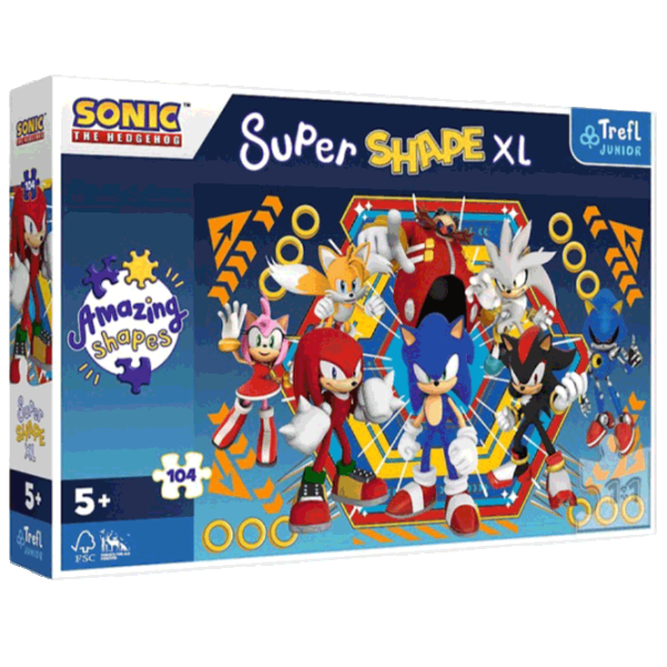 Puzzle Trefl Sonic The Hedgehog 5+/ Количество деталей: 104 photo 1 Puzzle Trefl Sonic The Hedgehog 5+/ Количество деталей: 104 photo 1