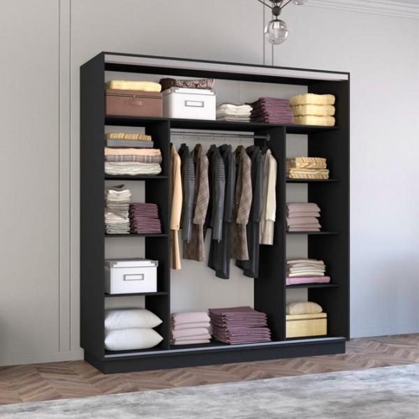 Dulap Mobildor-Lux Fox 210 x 60 x 200 / PAL / Antracit photo 2