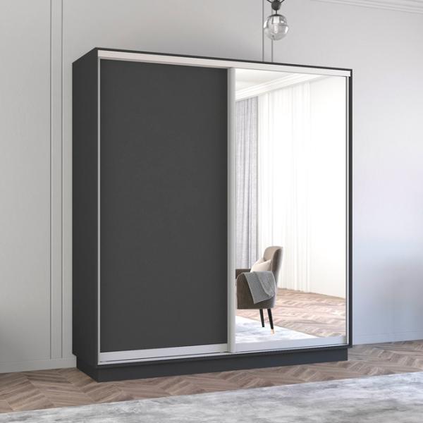 Dulap Mobildor-Lux Fox 210 x 60 x 200 / PAL / Antracit photo 3