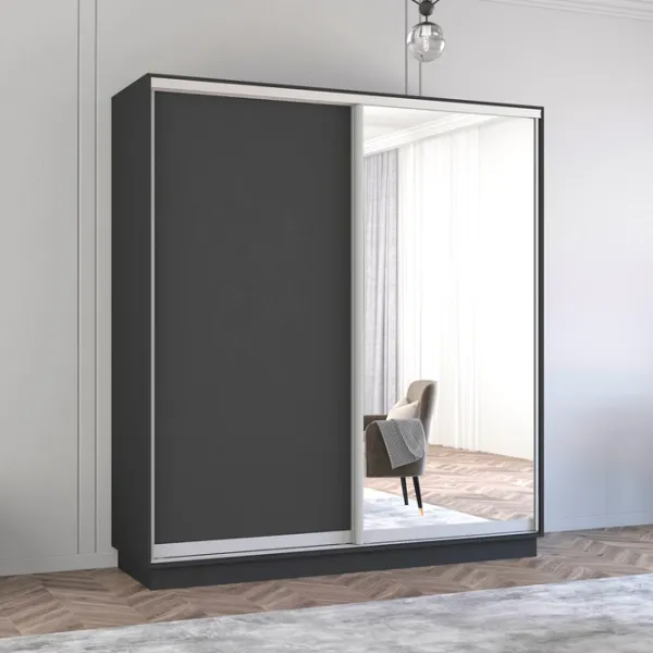 Dulap Mobildor-Lux Fox 190 x 60 x 240 / PAL / Antracit photo 3