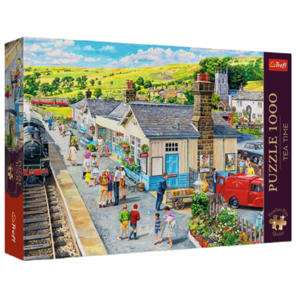 Puzzle Trefl Tea time: Station in the Village 12+/ Количество деталей: 1000 photo 1 Puzzle Trefl Tea time: Station in the Village 12+/ Количество деталей: 1000 photo 1