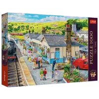 Puzzle Trefl Tea time: Station in the Village 12+/ Количество деталей: 1000