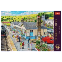 Puzzle Trefl Tea time: Station in the Village 12+/ Numărul de piese: 1000 photo 2