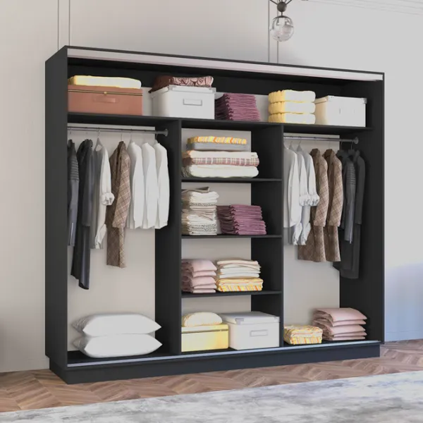 Dulap Mobildor-Lux Fox 240 x 60 x 210 / PAL / Antracit photo 3